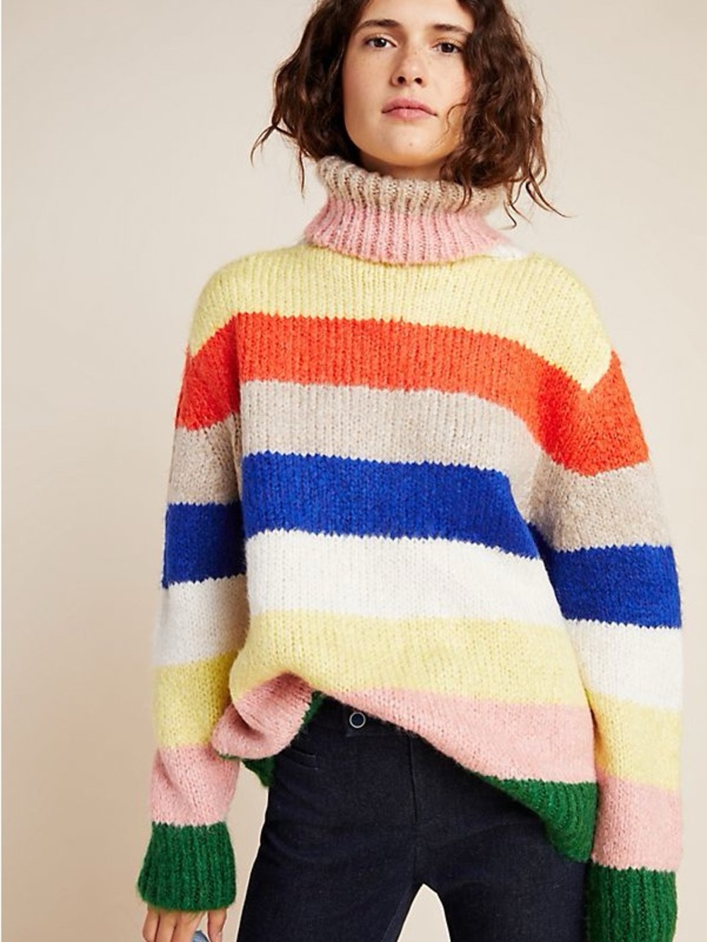 Anthropologie Gloria striped turtleneck